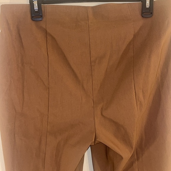 Chico’s So Slimming Brigitte Pants Tan Brown Ankle Slimming Band Size 2 or L - Picture 7 of 10